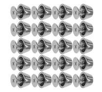 Healvian 20 Pièces Pieds de Paquet à Main Vis Incluses en Alliage de Zinc Argenté Évitent Accrocs et Blessures Accessoires pour Paquet et Valises DIY