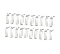 Healvian 20 pièces Set de Flacons de Voyage Plastique Transparent Bouteilles Réutilisables et Rechargeables pour Shampooing Lotion et Produits de Toilette Compactes et Couleur Aléatoire