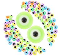 Healvian 200 Perles Œil en Résine Colorée 8 Mm, Perles D'espacement Plates Ovales, 200 Pcs pour Bijoux Soi-même, Bracelets et Colliers Diy, Accessoires Artisanaux en Vrac