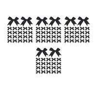 Healvian 200 Pièces Nœuds en Ruban Faits la Main Noirs en Polyester, Petits Nœuds Décoratifs Résistants pour Emballage Présent, Décoration Mariage et Paniers Polyvalents
