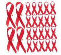 Healvian 200 Pins Infirmiere Rouge en Chinlon, Épingles à Broche Ruban pour Revers de Sensibilisation Cardiaque, Design Élégant et Haute Visibilité pour Événements Caritatifs