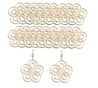 Healvian 20Pièces Boucles Oreilles Bois Creux Accessoires Festifs pour Ornements Oreilles Décontractés Design Élégant Beige