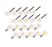 Healvian 20pièces Épingles Cheveux Marguerite Barrettes Fleur Accessoire Cheveu Lot de Décor Cheveux Fête Mariage