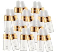 Healvian 20pièces Lot De Flacons Compte-gouttes Vides Pour Huiles Essentielles Et Échantillons De Maquillage Avec Pipette Doseuse Transparente
