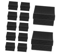 Healvian 24 Pièces Boîtes à Bijoux Carton Noir avec Insert Mousse Petites Boîtes Carrées pour Bagues Boucles Oreilles Bracelets et Colliers pour et Stockage