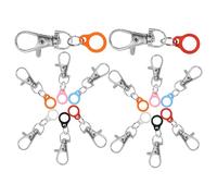 Healvian 24 Pièces Porte-stylo Silicone Rétractable avec Clip et Porte-clés Lot de Colorées Accessoires pour Badge Infirmière Support Pratique pour Stylo sur Lanière et Porte-badge