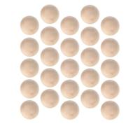 Healvian 25 Boules en Bois Naturel sans Trou Sphères Rondes de 40 MM Perles Brutes pour Loisirs Créatifs Décoration Artisanale Rustique Lot de 25 Pièces pour DIY