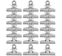 Healvian 25 Pièces Clip L'argenté en Acier Inoxydable Argenté, Pince Bureau Légère et Stylée pour Organiser Cartes et Chèques Bureau