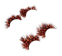 Healvian 2paires Faux Cils Plumes Artificielles Réutilisables Et Confortables Pour Déguisement Et Fêtes Lot