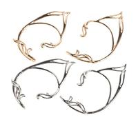 Healvian 2paires Manchettes Oreilles Oreille Pour Femme Sans Piercing Boucles De Fée Argent Pour Adolescentes Et Femmes