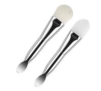Healvian 2pcs Bristle Soft-end Silicone Facial Brosse Face Gentle Masque Masque Masque Masque Multifunctional Beauty Tool For Travel and Spa Applicateur