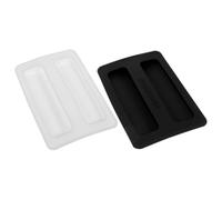 Healvian 2pcs Couvercles de Protection en Silicone Universels pour Grille, Texture Résistante, Housse Anti-poussière pour Appareil Cuisine, Blanc et Noir