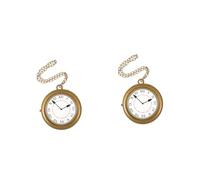 Healvian 2Pcs Horloge Collier Décor Chunky Wish Halloween Jumbo Party Accessoires Surdimensionné Halloween Costumes Cosplay Horloge Costume Rappeur Vintage Suspendu Cou Horloge En