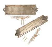Healvian 2pcs Mezouzah en Alliage Doré Résistant aux Intempéries pour Porte D'entrée, Décoration Religieuse Juive pour Célébrations Festives et Usage Quotidien