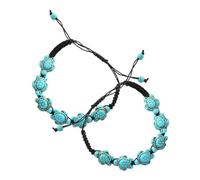 Healvian 2pièces Bracelet Tortue De Mer Pour Femme Bijoux Élégants Turquoise Ajustables Au Poignet Breloques Tortue