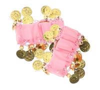 Healvian 2pièces Bracelets De Danse à Sequins Pour Femmes Accessoires De Costume Pour Performances De Belly Dance Avec Bracelets Chiffon Pour Halloween Et Fêtes