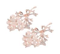 Healvian 2pièces Broche Fleur Strass pour Mariage Épingle de Poitrine Alliage Accessoire de Mode Élégant pour Femme Revers Robe