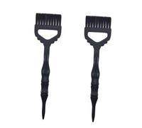 Healvian 2pièces Brosse à Cheveux Nylon Outil De Pratique Avec Peigne Large Et Pinceau Accessoire Pour Salon Et Maison Couleur Noire