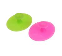 Healvian 2Pièces Brosse de Nettoyage Silicone Set de Vert Rose Masseur Facial Pratique pour Types Âges Design Antidérapant Exfoliation