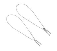 Healvian 2pièces Collier Pendentif Forme Baguette De Tambour Alliage De Titane Lot De Accessoire Charme Musique Pour Amateurs De Batterie Bijou Hip-hop Polyvalent Pour Fêtes Et Sorties
