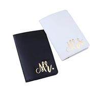 Healvian 2pièces Étui De Voyage pour Passeport Et Carte Identité Porte-Documents Cuir PU Portefeuille pour Hommes Et Femmes Livret De Passeport Et Carte De Crédit