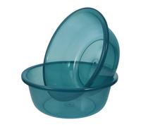 Healvian 2pièces Lot De Bassines Rondes Épaisses Plastique Pour Lavage Du Visage Linge Et Bassine Et Multifonctionnelle Pour Usage Domestique Salle De Bain Et Cuisine Bleu Moyen