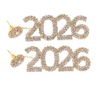 Healvian 2pièces Lot De Boucles Oreilles Pendantes Pour Femme Scintillantes Avec Chiffre Accessoires Élégants Pour Tenues Décontractées Ou Habillées