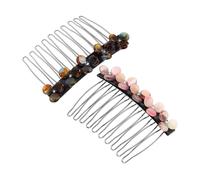 Healvian 2pièces Lot de Peignes à Cheveux Décoratifs à Fleurs Pinces à Cheveux pour Femmes Accessoires Floraux Peignes Épurés Épingles