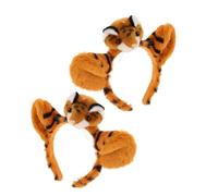 Healvian 2pièces Oreilles De Tigre Peluche Bandeau Animal Adorable Pour Halloween Cosplay Et Thématiques Accessoires Amusants Pour Photos Et Déguisements