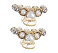 Healvian 2pièces Pince à Cheveux Perles Vintage Barrette Élégante Pour Accessoires De Cheveux Lot