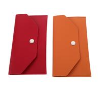 Healvian 2pièces Portefeuille Cash PU Cuir Set Réutilisable Long Rectangulaire pour Budget Et Cartes Facile à Transporter pour Hommes Et Femmes