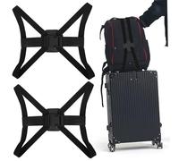 Healvian 2pièces Sangles De Valise Réglables Sangles Élastiques pour Bagages De Fixation De Voyage Adaptées à Différentes De Valises avec Boucle Pratique pour Attachement Facile