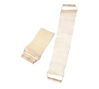 Healvian 2pièces Serviette Exfoliante Double Face pour Dos Corps Bois avec Poignées Extensibles pour Nettoyage Profondeur