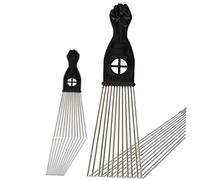 Healvian 2pièces Set De Peignes Acier Pour Coiffure Peigne à Dents Larges Plastique Avec Démêlant Éventail Pour Et Pour Salon Et Coiffure à