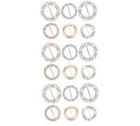 Healvian 3 ensembles Boucle D'Écharpe En Métal Strass Ronde Anneau D'Écharpe Attache D'Écharpe Remplaçable Accessoire D'Écharpe Pinces D'Écharpe Pour 6 pièces * 3