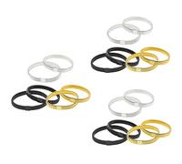 Healvian 3 Ensembles Bracelet Élastique Pour Bras Masculin Lot De Manchons Antidérapants Noir Or Et Accessoires De Mode Ajustables Pour Tenues Et Professionnelles 6 Pièces * 3