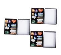 Healvian 3 Ensembles pierre de yoga polisseur de roche joyaux du visage kits d'art de diamant rocher quartz bijou gemstone menagere pierres de cristal pierres énergétiques multifonctions
