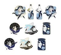 Healvian 3 Ensembles Pins Broches Astronaute Et Baleine Épingles Cartoon Décoration De Vêtement Accessoires Chic 10 Pièces * 3