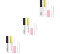 Healvian 3 Ensembles trousse de brillant à lèvres tubes aqua tube d'eye-liner vide œil gloses tube de sérum pour cils vide bouteille d'eye-liner vide l'animal de compagnie