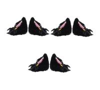 Healvian 3 Paires Barrette Chat Oreille Longue Cosplay Clip Cheveux Chat Élégant avec Clochette Accessoire Fête Halloween et Costume Style Adorable et Original pour Adultes