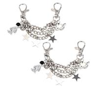 Healvian 3 Paires Décoration des pieds de chaîne multicouche Charme chaînes accessoires de chaîne de chaussures lacets chaussures décoration de baskets décorations de lacets