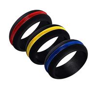 Healvian 3 Pièces Anneau de couple en silicone bague d'amoureux Mariage sonneries de couples bagues pour les femmes anneaux masculins quelques anneaux élégante bague de charme bijoux bague