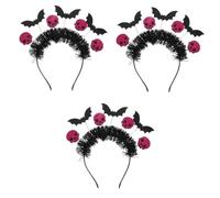 Healvian 3 Pièces Bandeau Halloween Crâne Accessoire de Fête Unique pour Mariages Thématiques et Costume Pratique et Confortable pour Capturer des Souvenirs Inoubliables