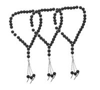 Healvian 3 Pièces Bracelet de Prière Islamique Perles à Main pour Hommes et Femmes Bijoux Religieux Élégants Accessoire Décoratif pour Cérémonies et Rituels