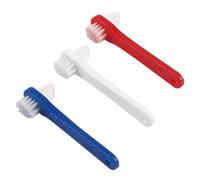 Healvian 3 pièces Brosse Dentier Adulte Petite Double Tête Nettoyage Prothèses Poils Souples