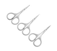 Healvian 3 Pièces Ciseaux à Maquillage Acier Inoxydable Lot pour Sourcils Poils Nez et Visage Pratiques et Parfaits pour Coiffure à Domicile Retouches