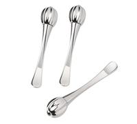 Healvian 3 Pièces Cuillère De Beauté Scoop De Beauté Crème Pour Les Yeux Cuillère à Masque Facial Barre D'essence Cuillère De Maquillage Portable Barre De Massage Acier Inoxydable