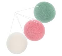 Healvian 3 pièces Éponge Visage Exfoliante Forme Demi-sphère Cœur Goutte Eau Éponge Nettoyante Douce pour Lavage Facial et Soin Peau Profonde Réutilisable et Pratique