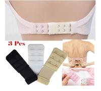 Healvian 3 pièces Extension Soutien- Crochets Réglable Noir Blanc Beige Rallonge Bretelle Confortable Accessoire Extensible pour Femmes Enceintes et Allaitantes