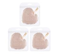 Healvian 3 pièces Lingettes Démaquillantes Forme Cœur Lavables Réutilisables pour Nettoyage Visage Doux et Accessoires Cosmétiques Couleur Café